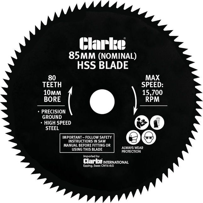 Clarke 85mm HSS Blade for CPS85 - Image 1