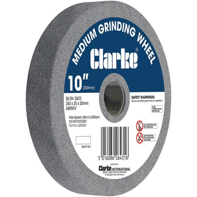 Clarke 10" (250mm) Medium Grinding Wheel for CBG250 - Image 1