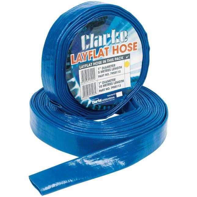 Clarke 7955170 10mm x 4" Diameter LayFlat Hose - Image 1