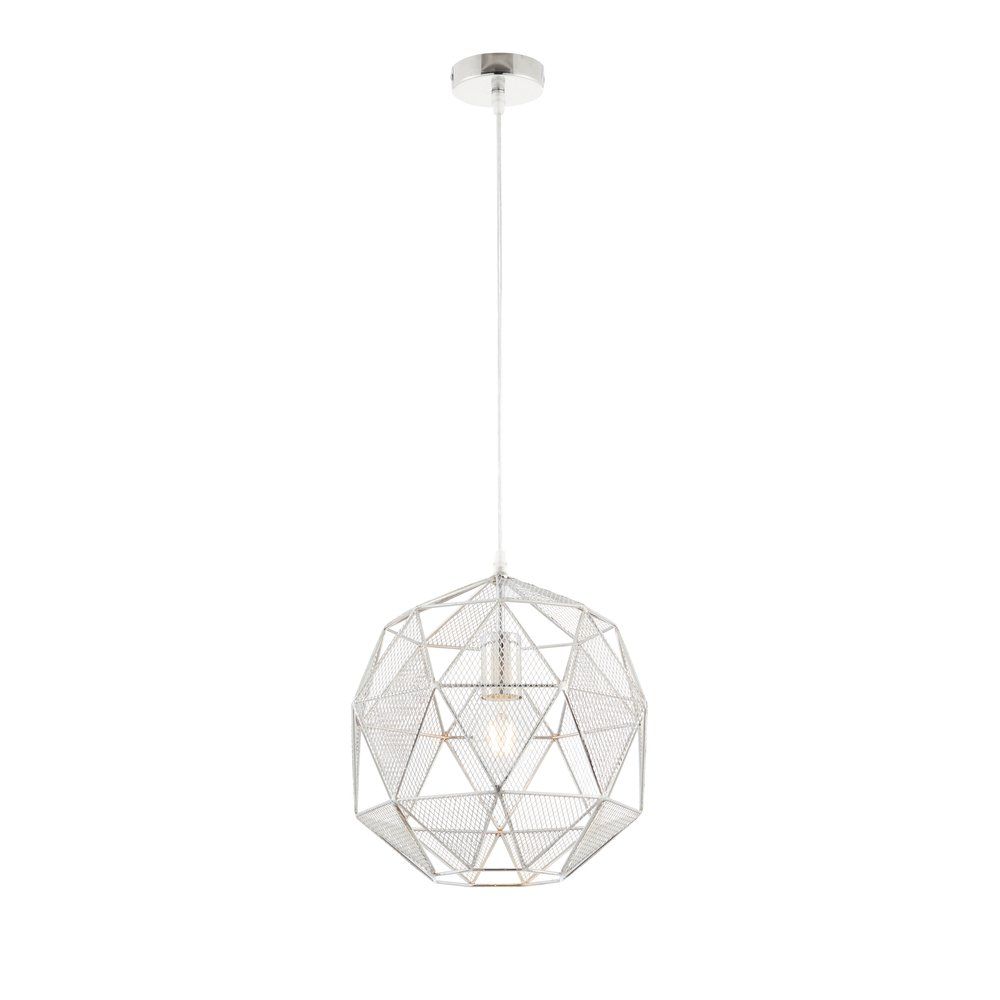 Endon Hex Pendant Light Chrome Plated - Image 1