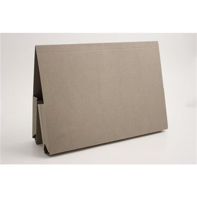 Guildhall Double Pocket Legal Wallet Manilla Foolscap 315gsm Grey (Pack 25) - 214-GRYZ