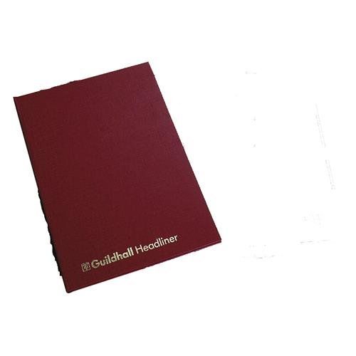 Guildhall Headliner Account Book Casebound 298x203mm 12 Cash Columns 80 Pages Red - 38/12Z - Image 1