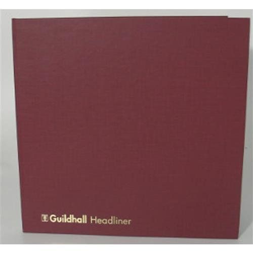 Guildhall Headliner Account Book Casebound 298x305mm 4 Debit 16 Credit 80 Pages Red 58/4-16Z - Image 1