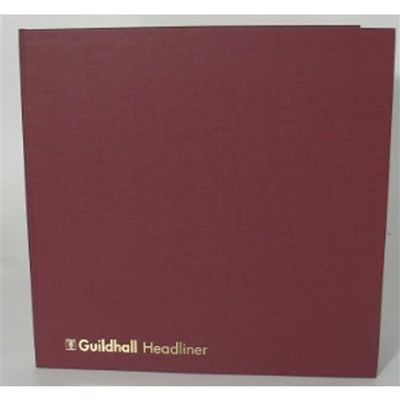 Guildhall Headliner Account Book Casebound 298x305mm 4 Debit 16 Credit 80 Pages Red 58/4-16Z