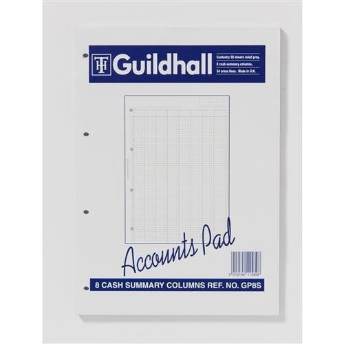 Guildhall Account Pad 8 Summary Column A4 60 Pages GP8SZ - Image 1