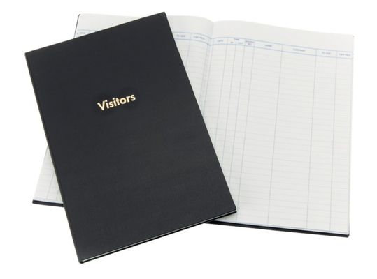 Guildhall Company Visitors Book A4 160 Pages Black T253z