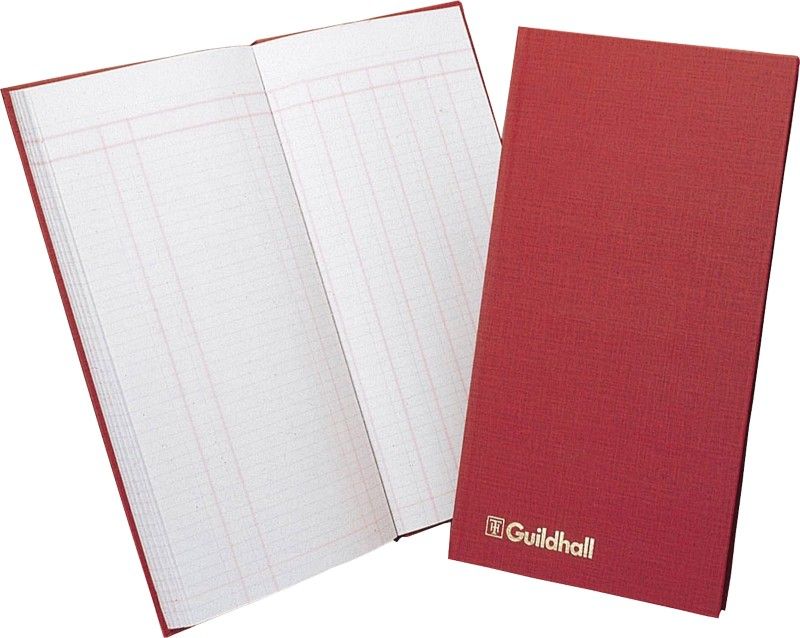 Guildhall Petty Cash Book 298x152mm 1 Debit 7 Credit 80 Pages Red T272Z - Image 1
