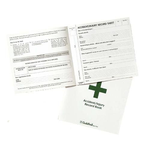 Guildhall Accident And Injury Record Book 210X200mm 20 Pages (Pack 5) - T44z - Image 1