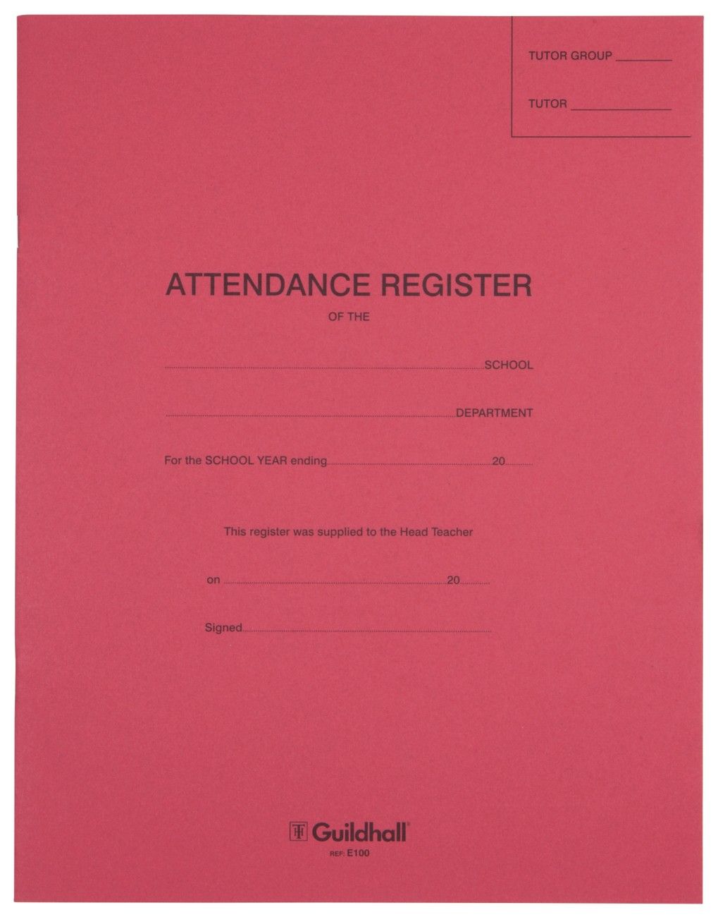 Guildhall Attendance Register E100Z - Image 1