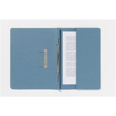 Guildhall Spring Pocket Transfer File Manilla Foolscap 285gsm Blue (Pack 25) - 347-BLUZ
