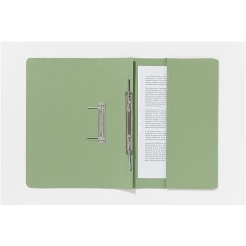 Guildhall Spring Pocket Transfer File Manilla Foolscap 285gsm Green (Pack 25) - 347-GRNZ - Image 1