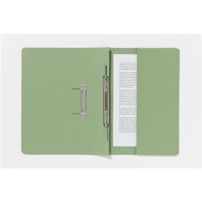 Guildhall Spring Pocket Transfer File Manilla Foolscap 285gsm Green (Pack 25) - 347-GRNZ