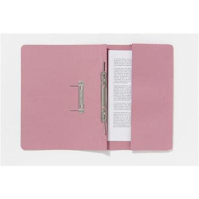 Guildhall Spring Pocket Transfer File Manilla Foolscap 285gsm Pink (Pack 25) - 347-PNKZ