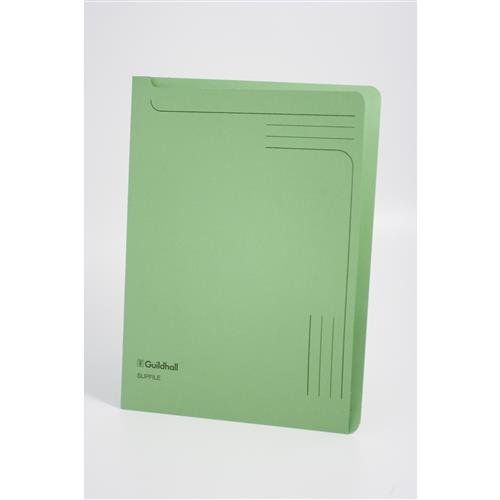 Guildhall Slipfile Manilla A4 Open 2 Sides 230gsm Green (Pack 50) - 4603Z - Image 1