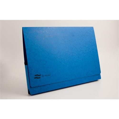 Europa Document Wallet Manilla A3 Full Flap 265Gsm Blue (Pack 25) - 4785 - Image 1