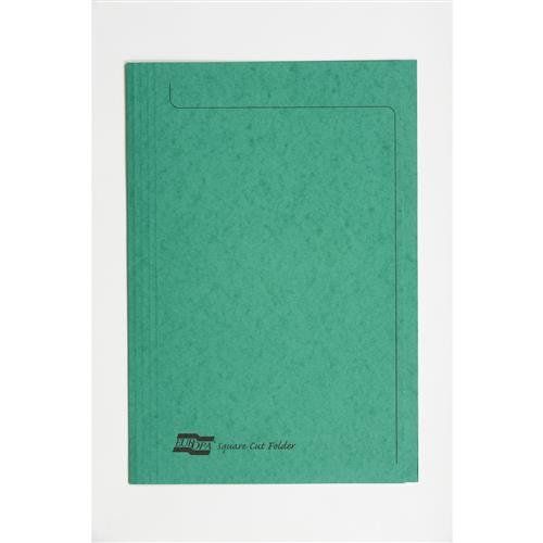 Europa Square Cut Folder Pressboard Foolscap 265Gsm Green (Pack 50) - 4823Z - Image 1