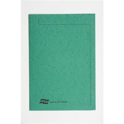 Europa Square Cut Folder Pressboard Foolscap 265Gsm Green (Pack 50) - 4823Z