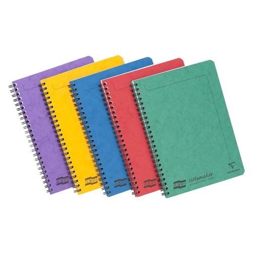 Clairefontaine Europa Notemaker A5 Wirebound Pressboard Cover Notebook Ruled 120 Pages Assorted Colours (Pack 10) 4850Z - Image 1