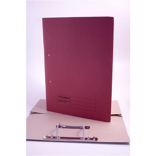 Guildhall Spring Pocket Transfer File Manilla Foolscap 420gsm Red (Pack 25) - 211/6005Z - Image 1