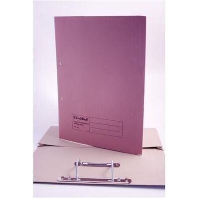Guildhall Spring Pocket Transfer File Manilla Foolscap 420gsm Pink (Pack 25) - 211/6006Z