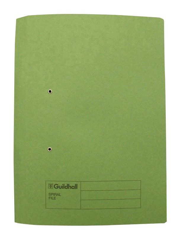 Guildhall Spring Transfer File Manilla Foolscap 285gsm Green (Pack 25) - 346-GRNZ - Image 1