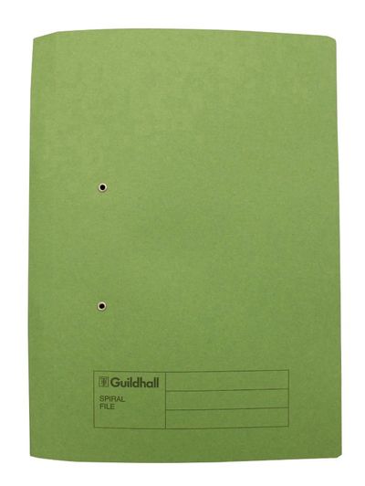 Guildhall Spring Transfer File Manilla Foolscap 285gsm Green (Pack 25) - 346-GRNZ