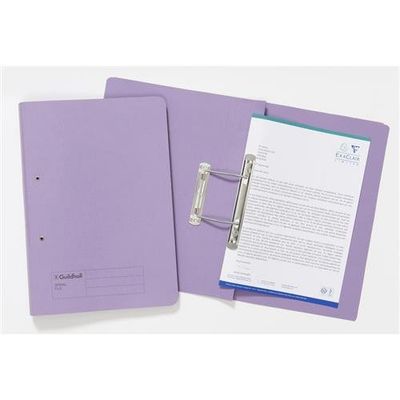 Guildhall Spring Transfer File Manilla Foolscap 285gsm Mauve (Pack 25) - 346-MVEZ