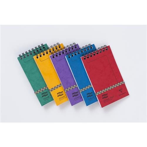Clairefontaine Europa Minor Pad Wirebound Pressboard Cover Ruled 120 Pages Assorted Colours (Pack 20) 4920Z - Image 1