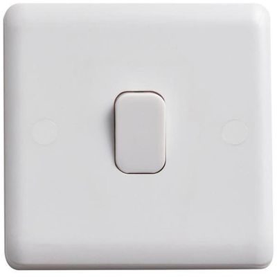 Deta Light Switch 1-Gang 1-Way - White