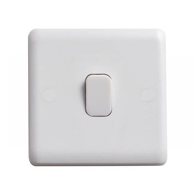 Deta Light Switch 1-Gang 1-Way - White - Thumbnail 2