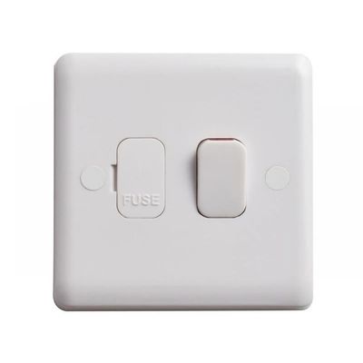 Deta Fused Switched Spur 13A - White - Thumbnail 2