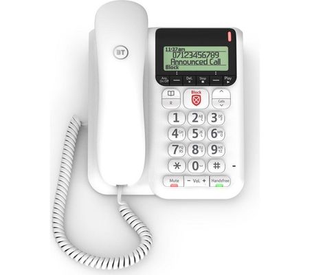 BT Decor 2600 Corded Phone - White