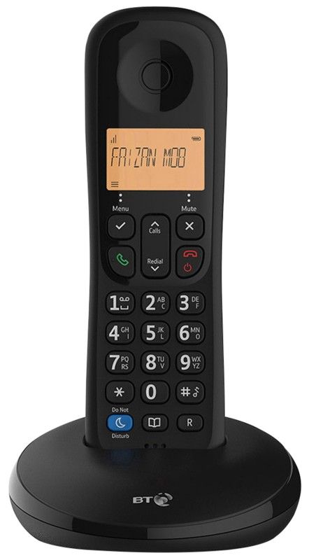 BT Everyday Digital Cordless (DECT) Phone Single Handset - Black - Image 1