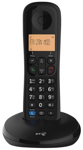 BT Everyday Digital Cordless (DECT) Phone Single Handset - Black