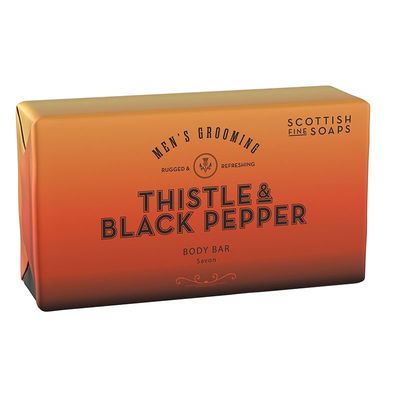 Scottish Fine Soaps Thistle & Black Pepper Body Bar 220g Wrapped in Misc - Thumbnail 2