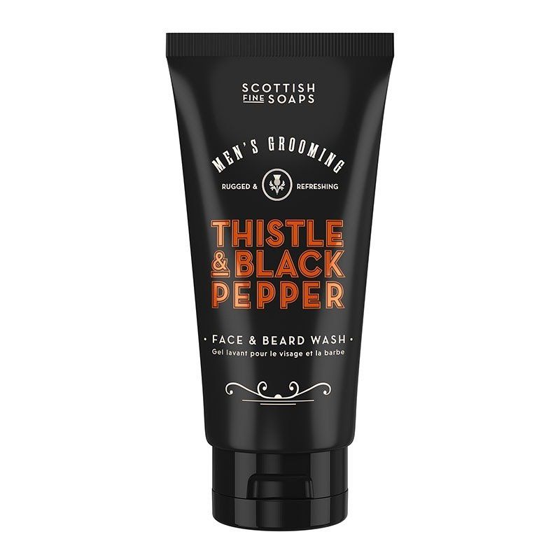 Scottish Fine Soaps Thistle & Black Pepper Face & Beard Wash 150ml Tube in Misc - Image 1