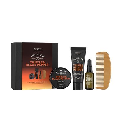 Scottish Fine Soaps Thistle & Black Pepper Complete Beard Care Kit in Misc