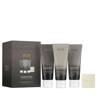 Scottish Fine Soaps Signature Gift Set (3x75ml Tubes, 1x40g Soap, Drum)