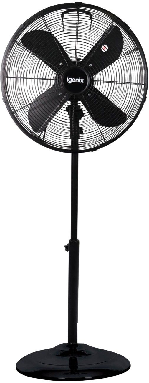 IGENIX DF1660BL 16" Pedastal Fan - Black, Black - Image 1