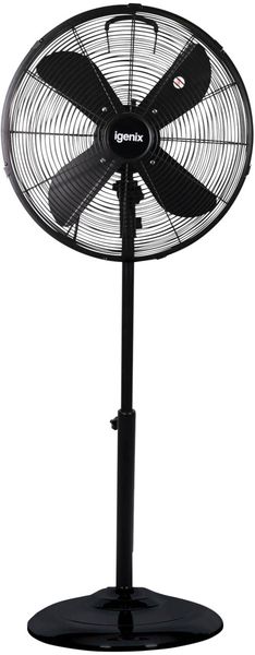 IGENIX DF1660BL 16" Pedastal Fan - Black, Black