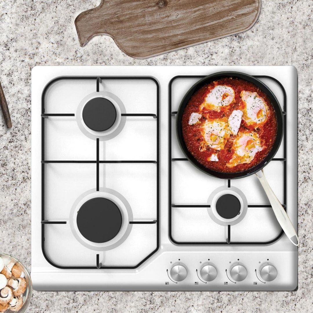 STATESMAN GH160WH 60 cm Gas Hob - White, White - Image 1