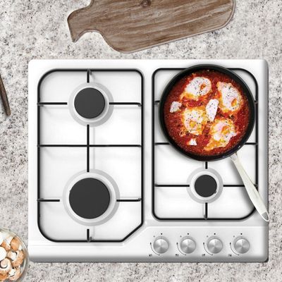 STATESMAN GH160WH 60 cm Gas Hob - White, White
