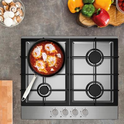 STATESMAN GH161SS 60 cm Gas Hob - Stainless Steel, Stainless Steel