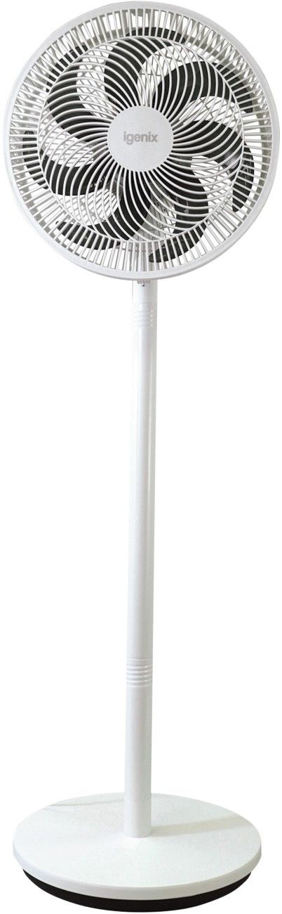 IGENIX IGFP012W 12" Pedestal Fan - White, White - Image 1
