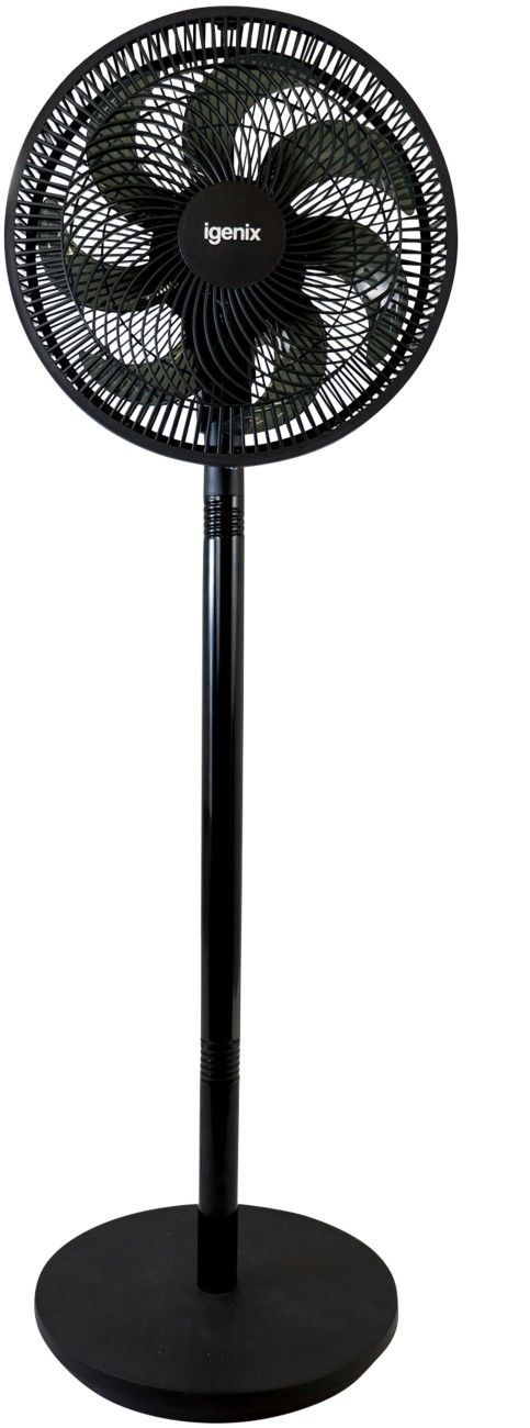 IGENIX IGFP012B 12" Pedestal Fan - Black, Black - Image 1