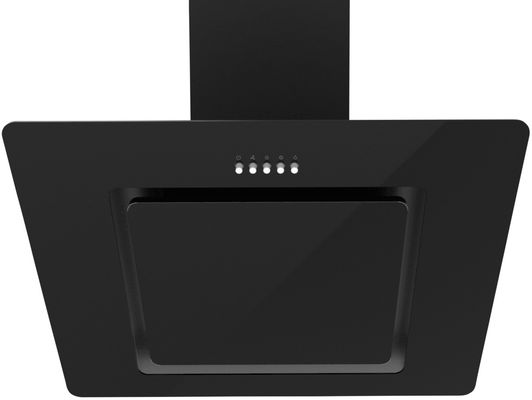 Angled Chimney Cooker Hood - Black