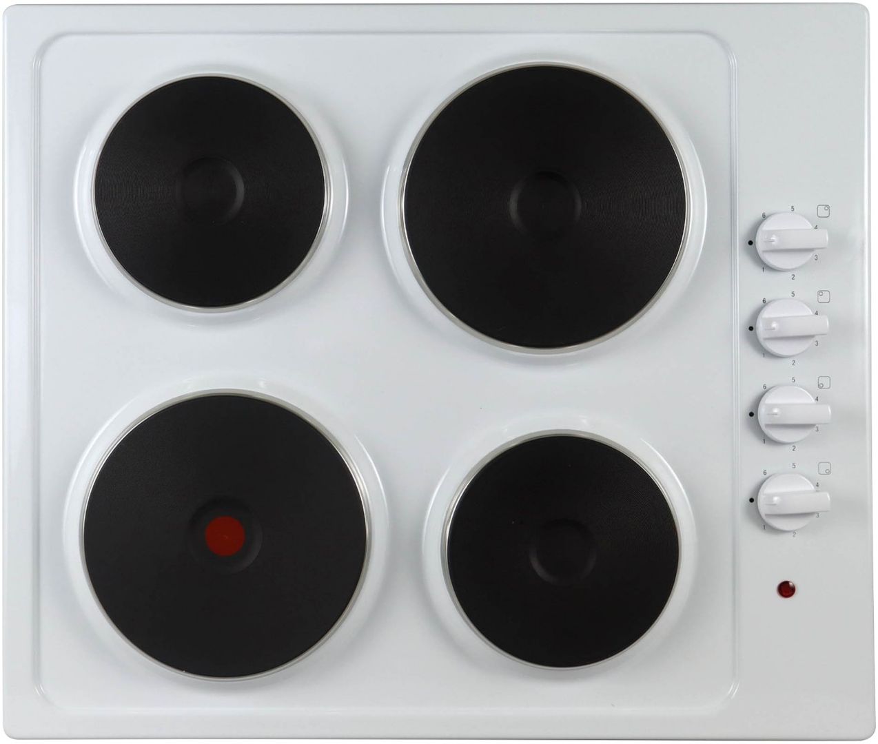 STATESMAN EH160WH 60 cm Electric Solid Plate Hob - White, White - Image 1