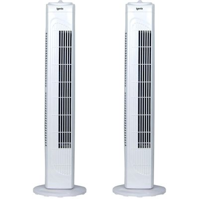 Igenix 29 Inch Tower Fan Pack of 2 - White