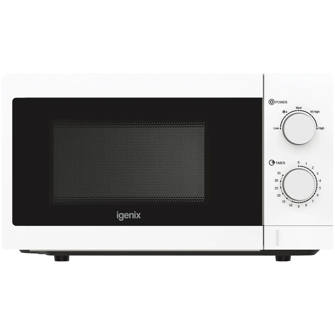 IGENIX IGMS09434W Compact Solo Microwave - White, White - Image 1