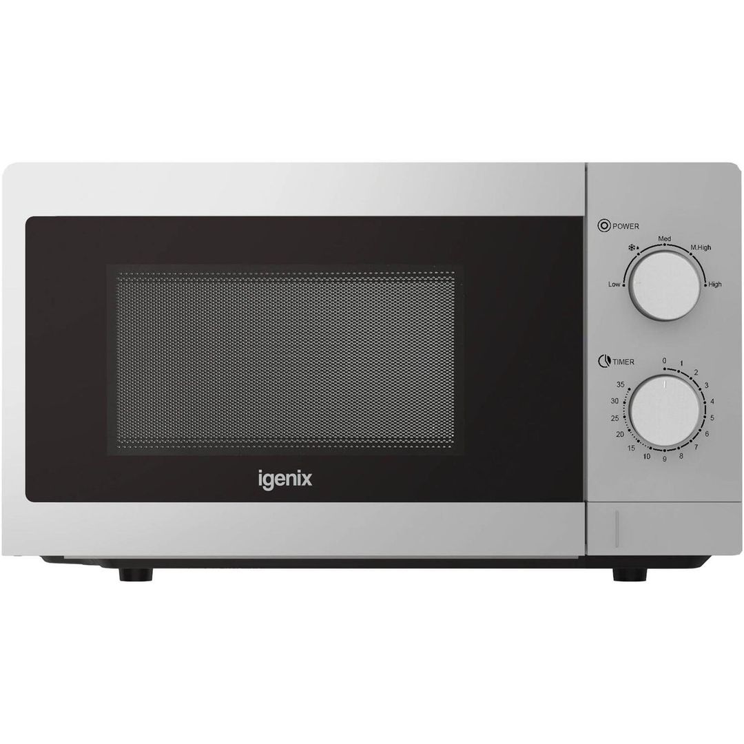 IGENIX IGMS08080S Solo Microwave - Silver, Silver/Grey - Image 1